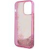 Guess GUHCP14LLC4PSGP iPhone 14 Pro 6.1różowy/pink hardcase Liquid Glitter 4G Transculent